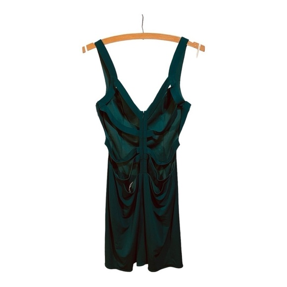 NWOT Alyce Paris Deep Green Open Cut-Out Back Cage Bodycon Dress - Size 10 - Picture 5 of 8